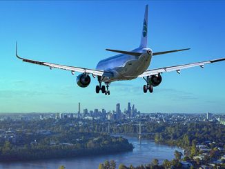 airplane flight city landing