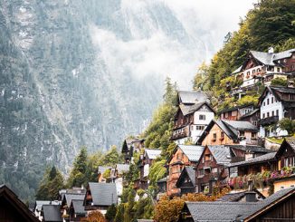 mountain village in austria