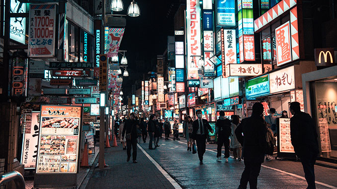 night street japan city