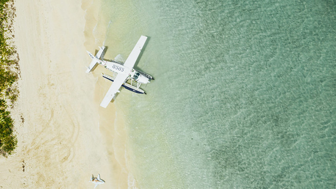 seaplane near beach