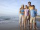 Smiling family on beach