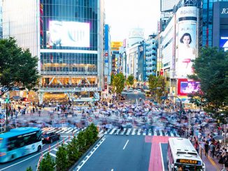 Tokyo street and buildings
