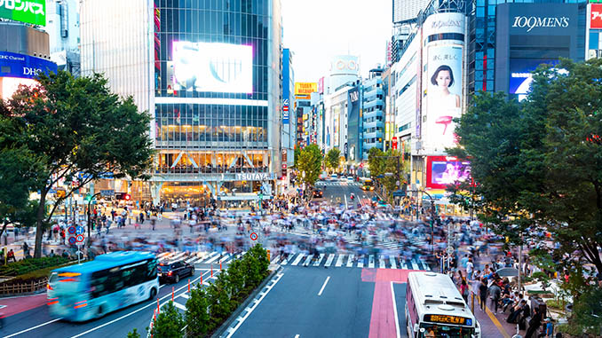Tokyo street and buildings