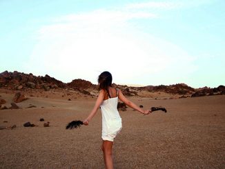 young woman desert tour