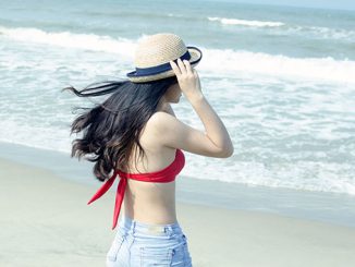 young woman on the beach